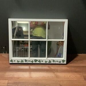 Decorative Window Mirror with Ivy Design